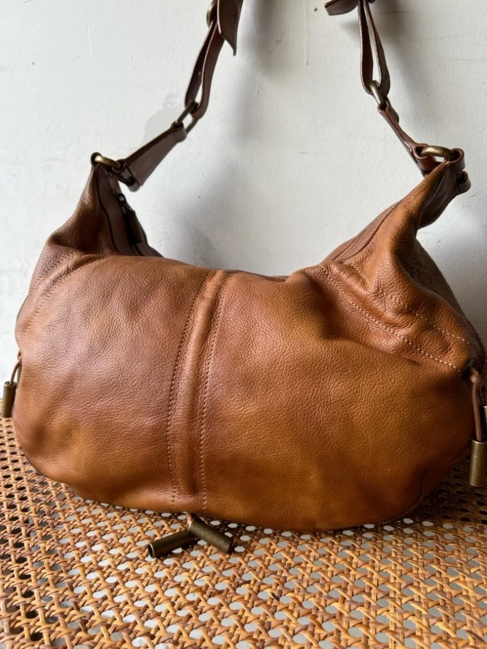 Donna Karan Embellished Leather Hobo